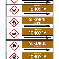 Značení potrubí, alkohol